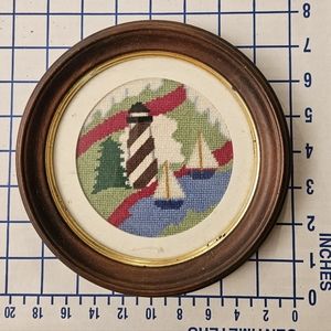 Lit house needle point